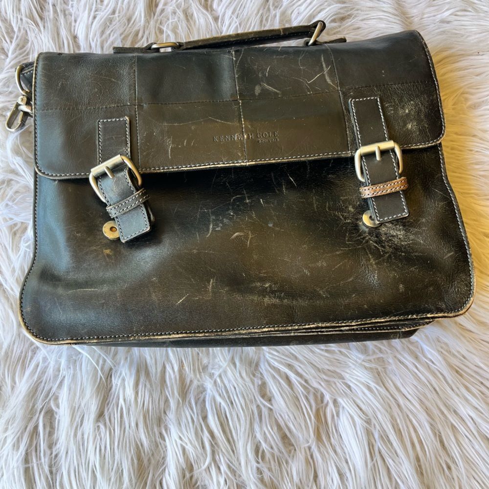 Vintage Kenneth Cole Leather Briefcase